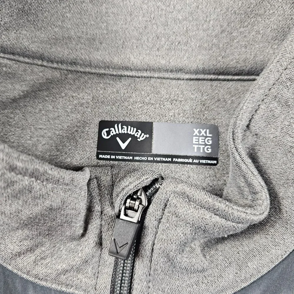 Callaway Puffer Jacket Mens XXL 2XL Gray Quilted TradewindsFull Zip Golf Casual